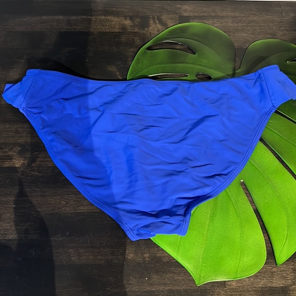 Royal Blue Ruffle Side Bikini Bottom - Picture 3 of 4